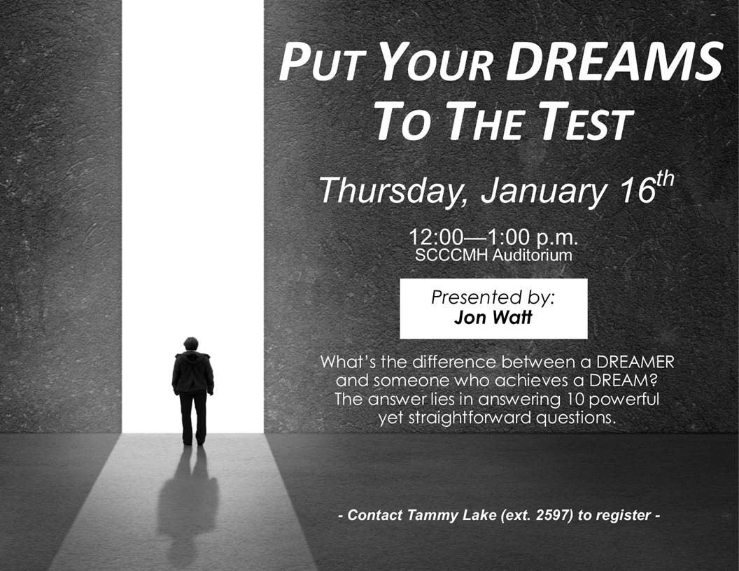 Put Your Dream to The Test Flyer